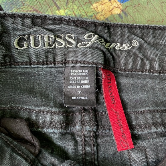 Guess Jeans Daredevil Skinny Leg Black Charcoal Gray Denim 7 Boys - Picture 11 of 16